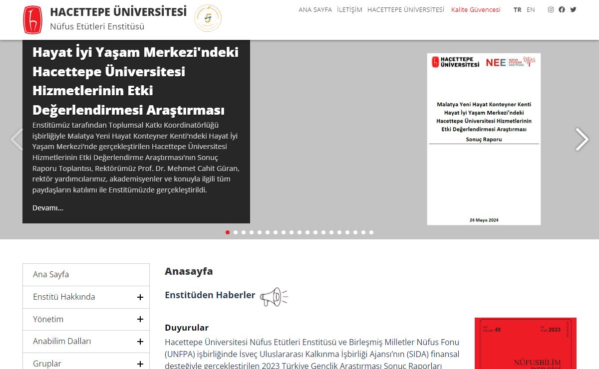 Hacettepe Üniversitesi Nüfus Etütleri Enstitüsü