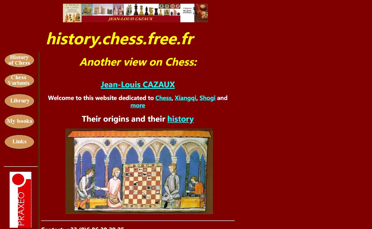 History of Chess: chesspage of JL Cazaux