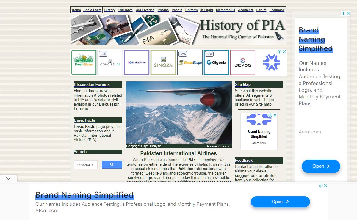 History of PIA - Pakistan International Airlines