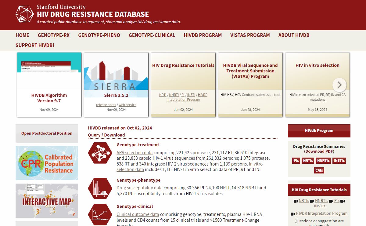 HIV Drug Resistance Database