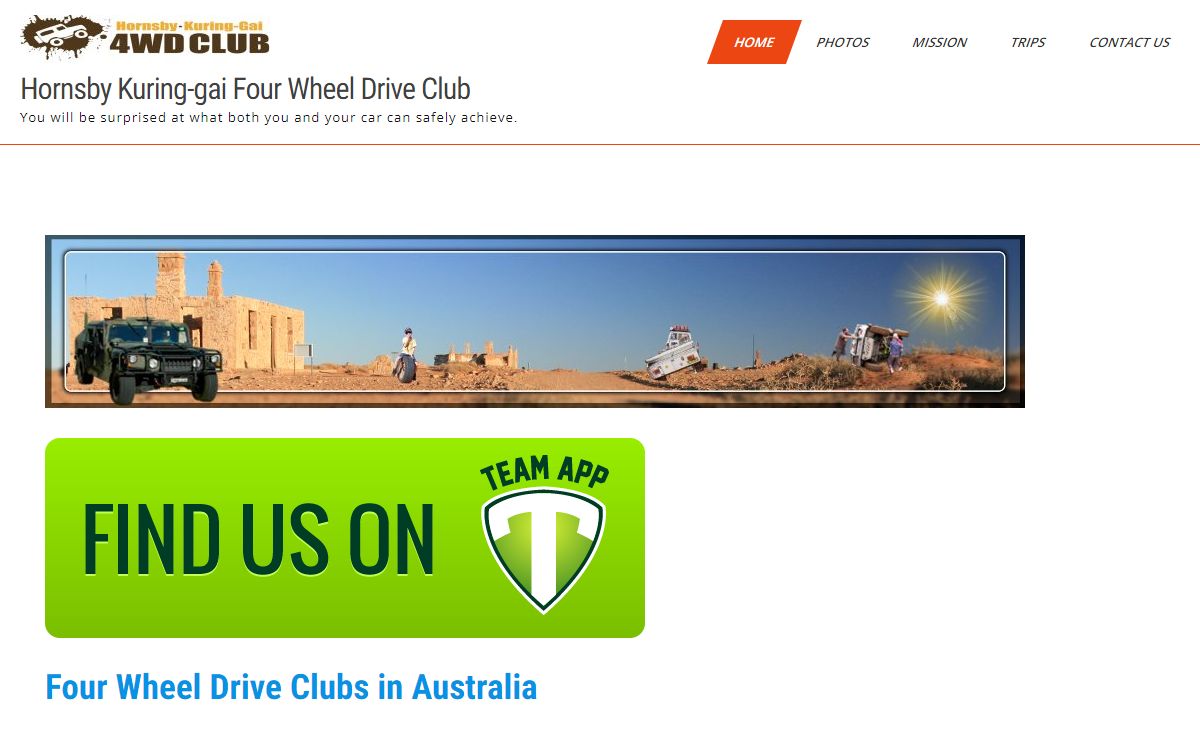 Hornsby Kuring-gai Four Wheel Drive Club – You will be surprised at what both you and your car can safely achieve.