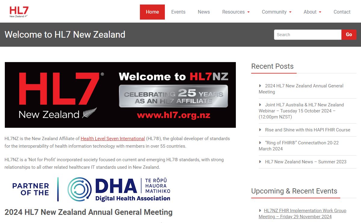 HL7 New Zealand – The HL7 Affiliate Closest to Tomorrow