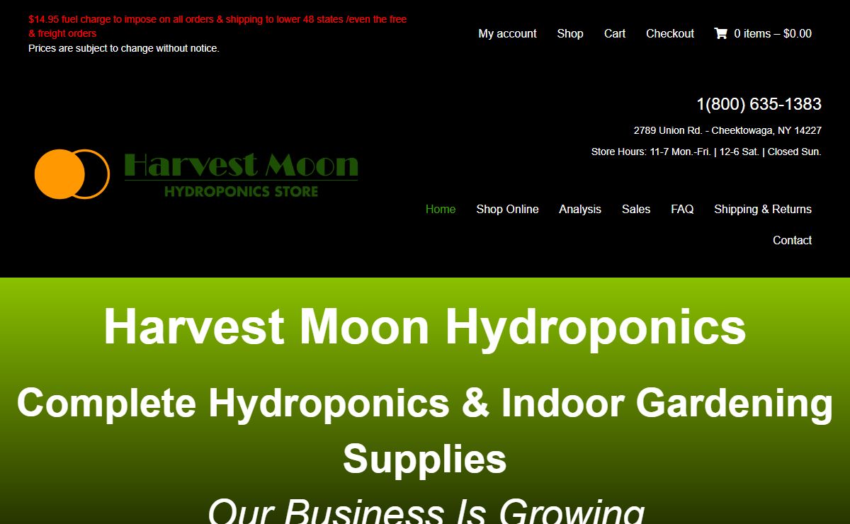 Harvest Moon Hydroponics Store