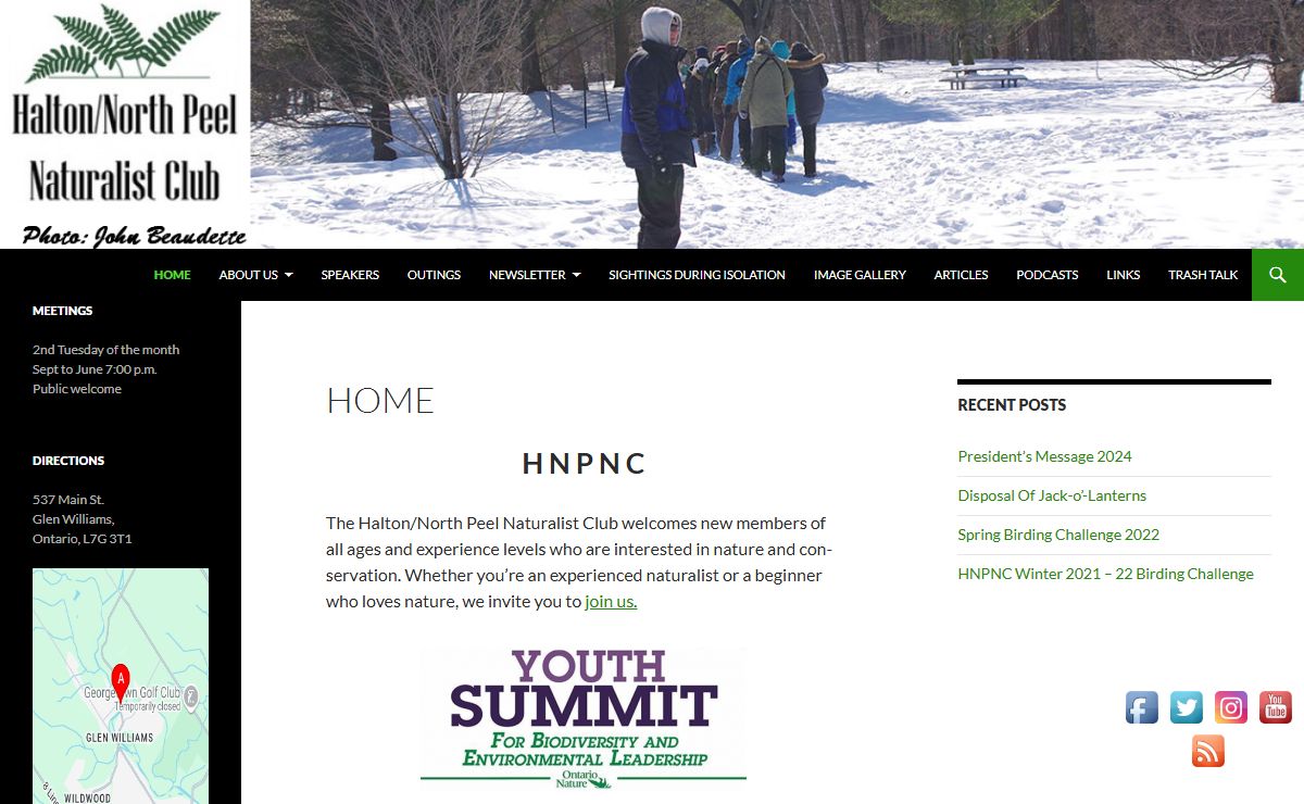 Halton North Peel Naturalist Club | serving Brampton, Georgetown, Milton, Acton & surrounding areas