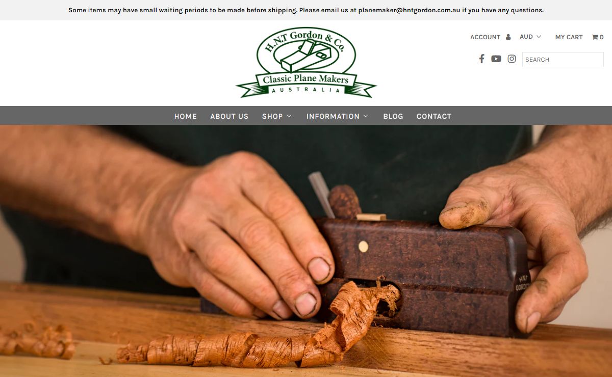 HNT Gordon & Co. Australia :: Wood Working Hand Planes & Vices (Vises) – HNT Gordon & Co. Classic Planemakers Australia