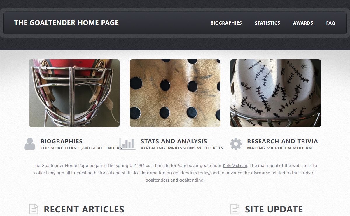 The Goaltender Home Page