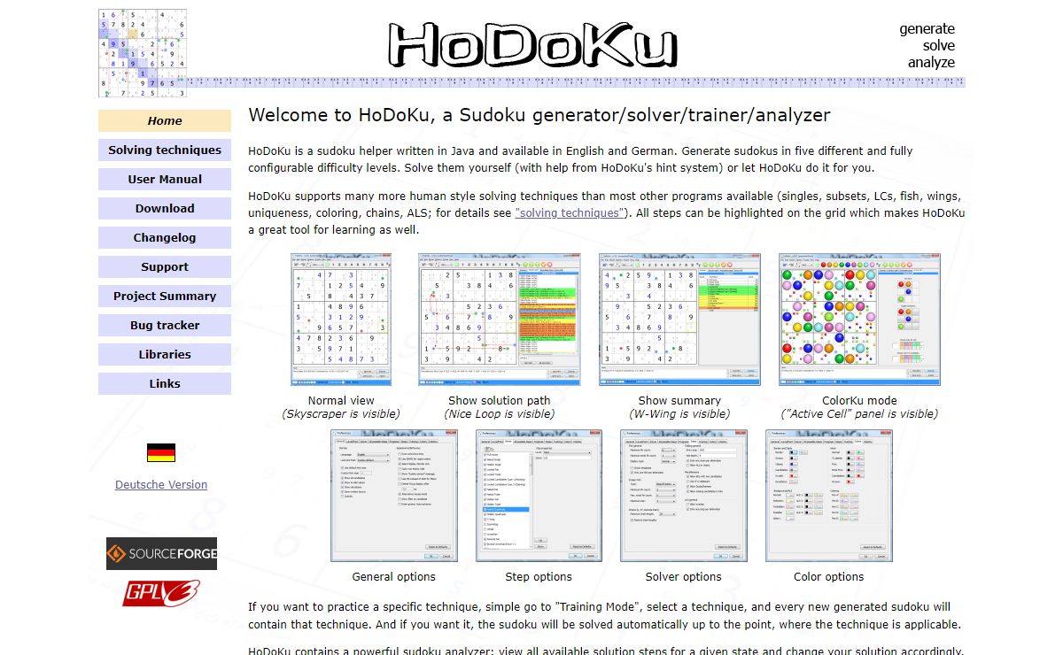 HoDoKu - Sudoku generator/solver/trainer/analyzer