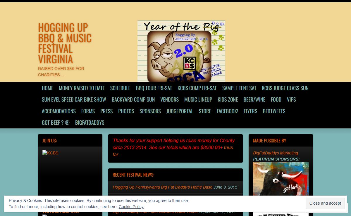 Hogging Up BBQ & Music Festival Virginia | Raised Over $8K for charities….