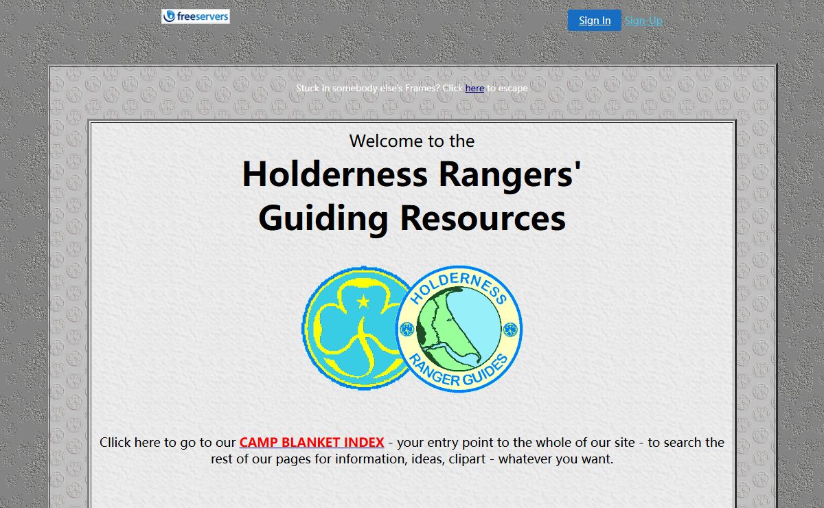 Holderness Rangers' Guiding Resources
