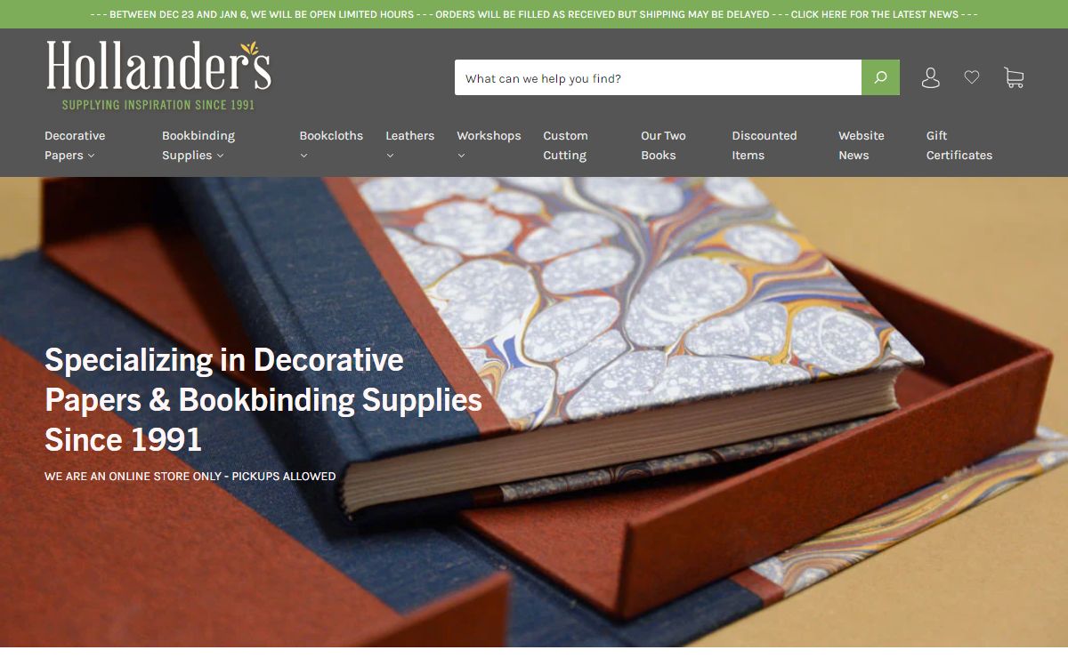Hollander's - Decorative Papers & Bookbinding Supplies