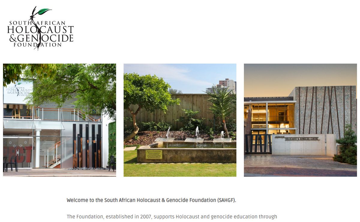 South African Holocaust & Genocide Foundation – – website
