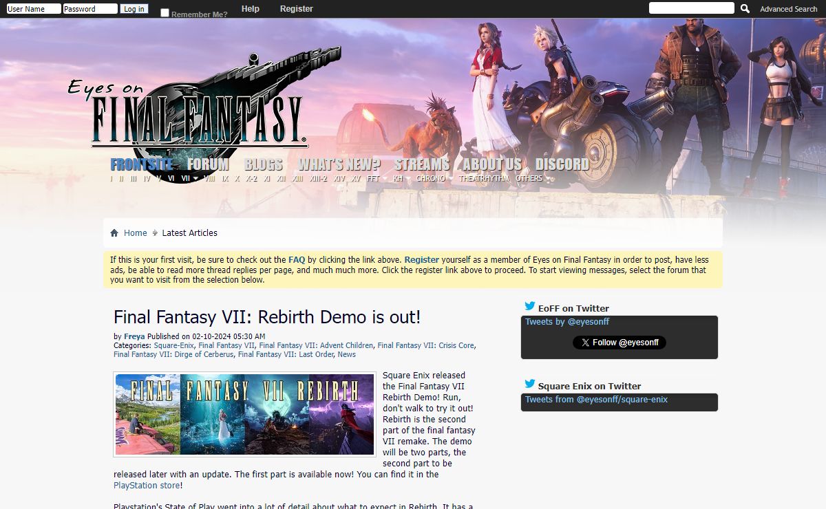 Eyes on Final Fantasy -