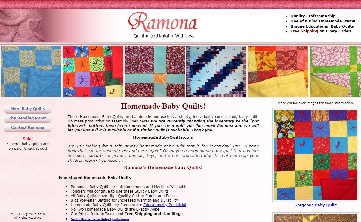 Ramona's Homemade Baby Quilts