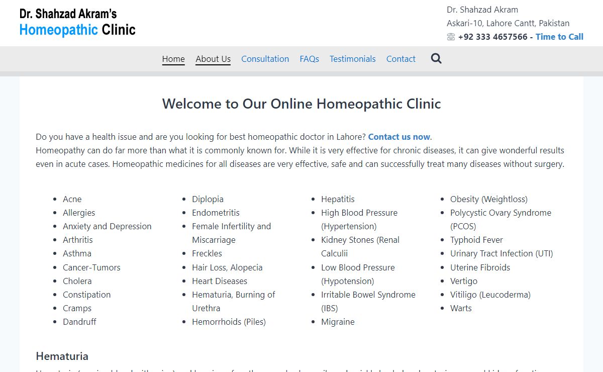 Dr. Shahzad Akram | Best Homeopathic Doctor in Lahore