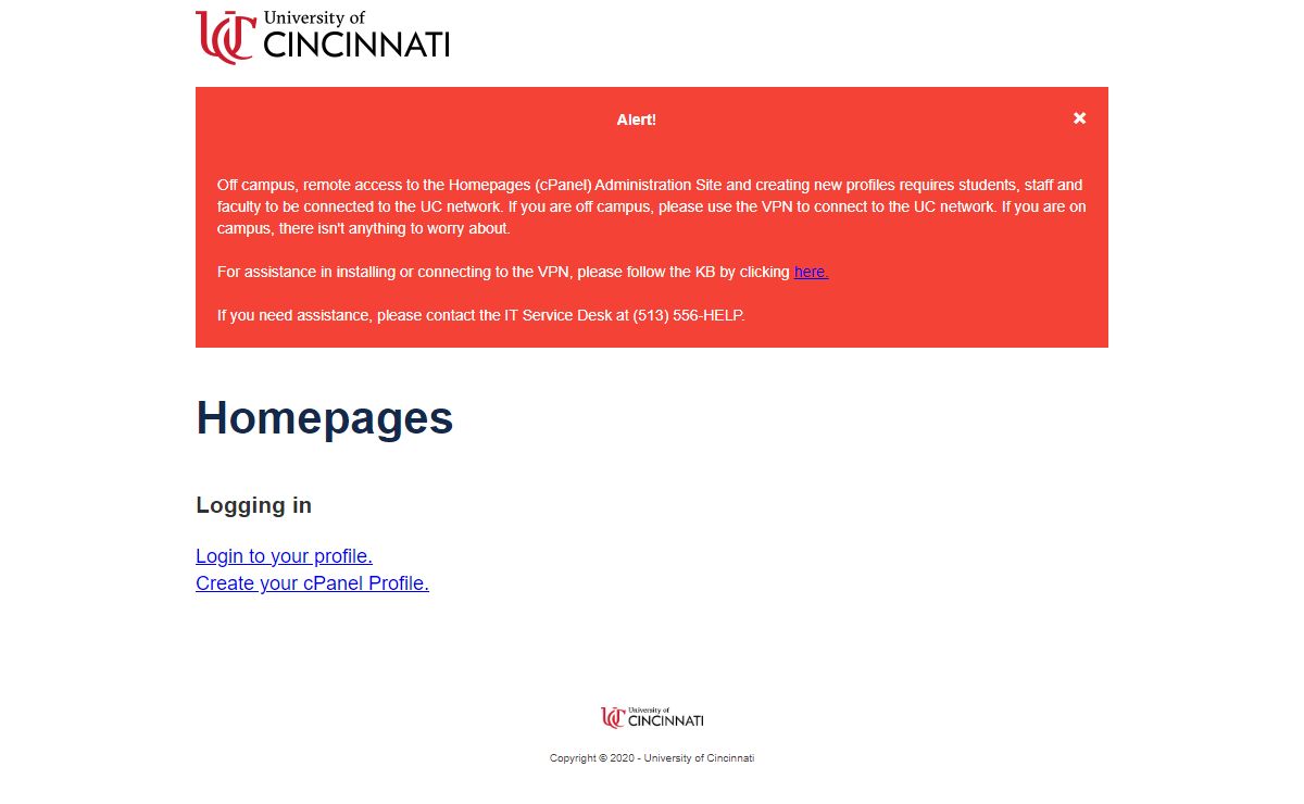 UC Homepages