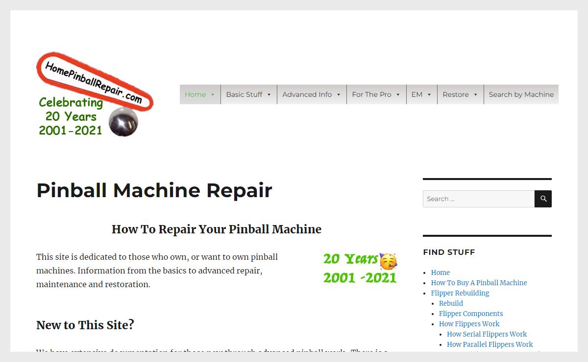 Pinball Machine Repair -