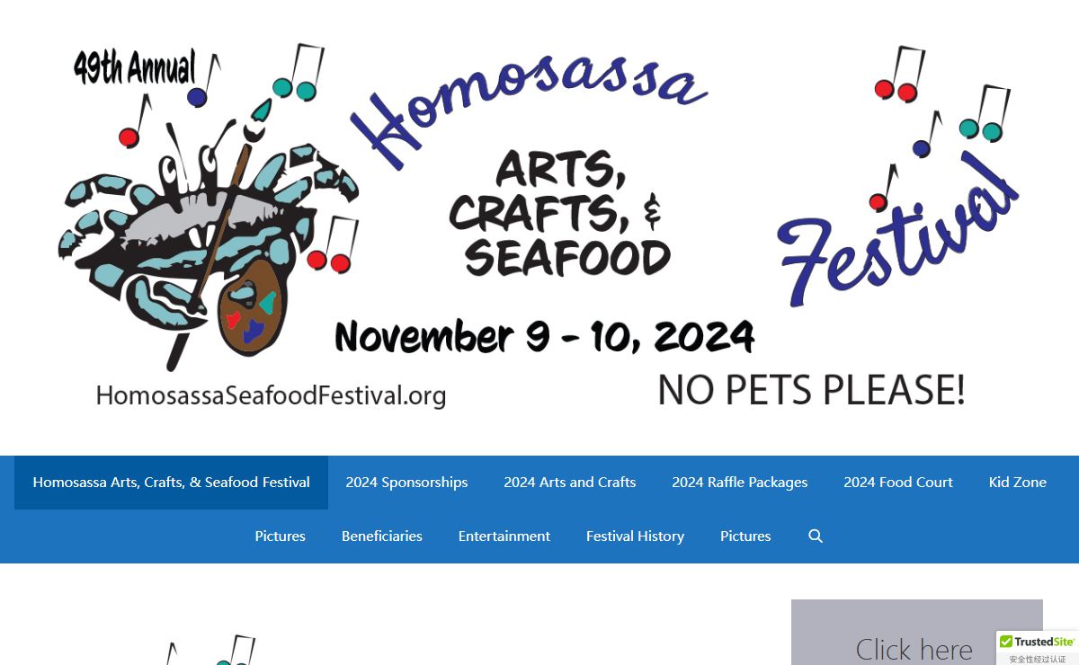Homosassa Arts, Crafts, and Seafood Festival – Homosassa, FL