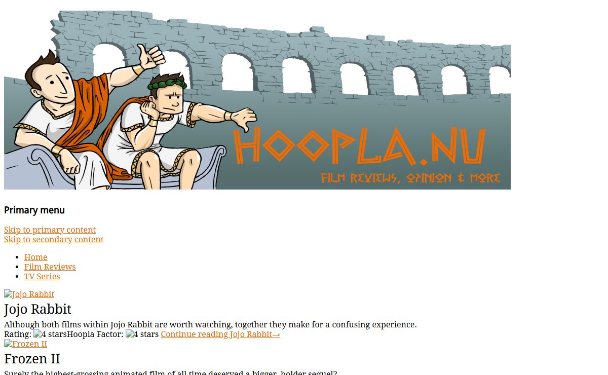 hoopla.nu - film reviews, opinion and more