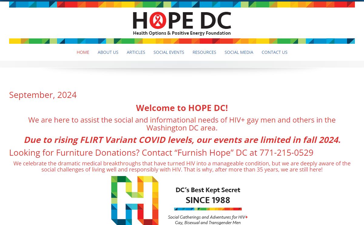 HOPE DC | Health Options & Positive Energy Foundation