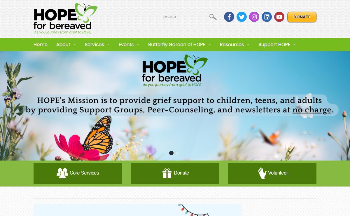 HOPE for Bereaved | As you journey from grief to HOPE