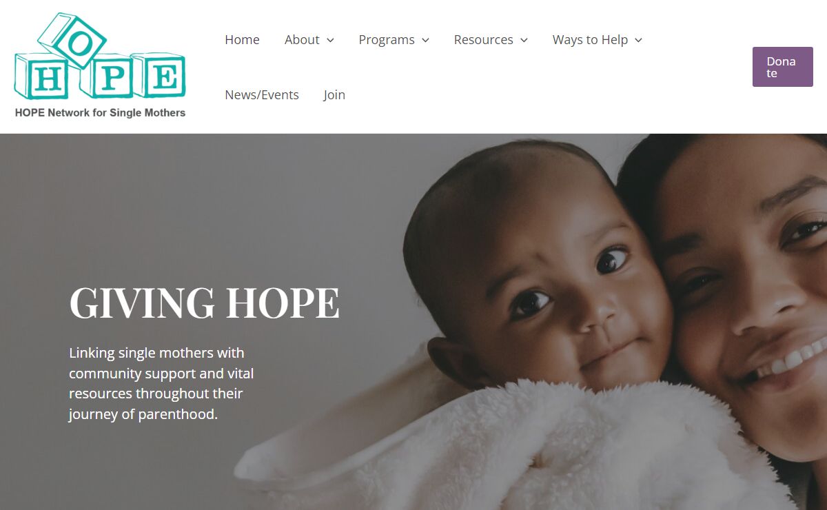 Hope Network for Single Mothers | Support and resources for single moms