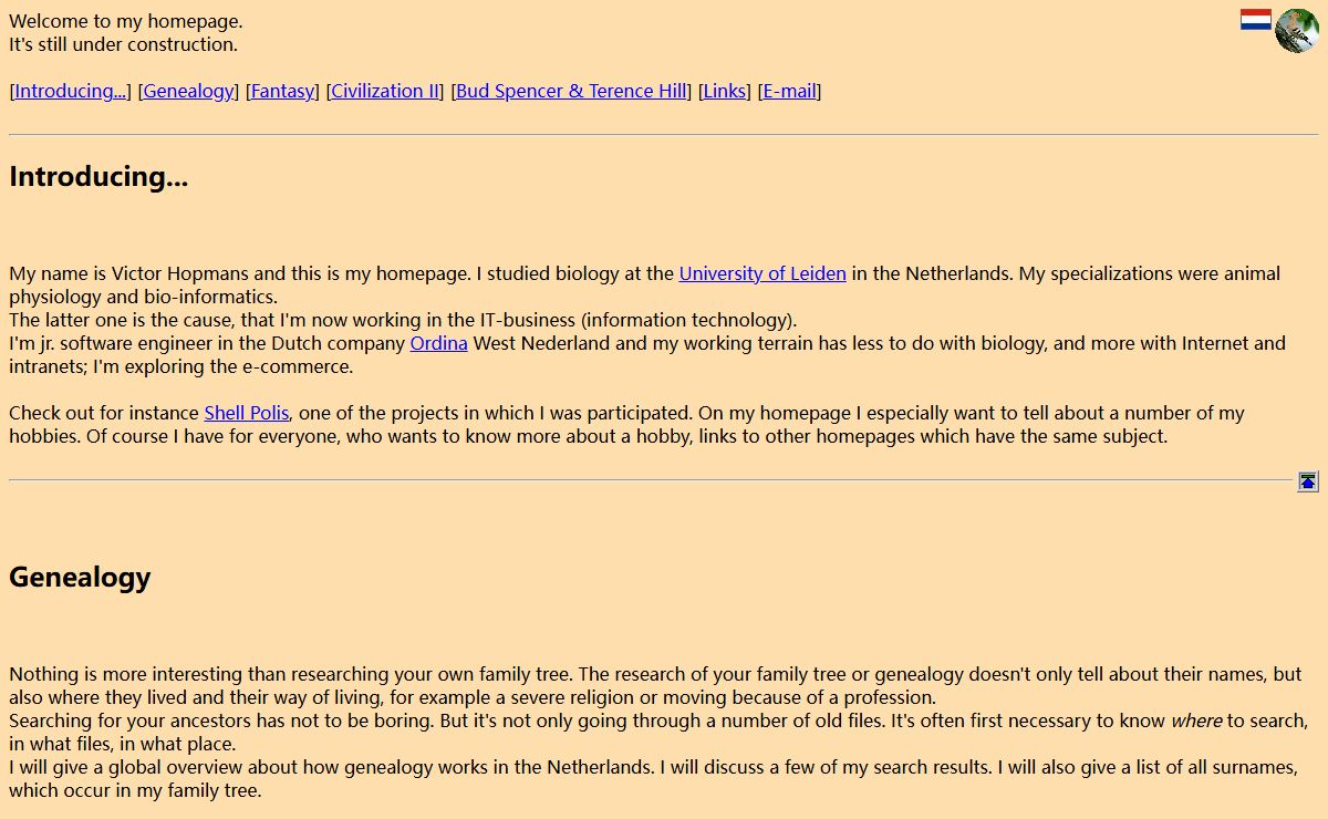 HomePage of Victor Hopmans
