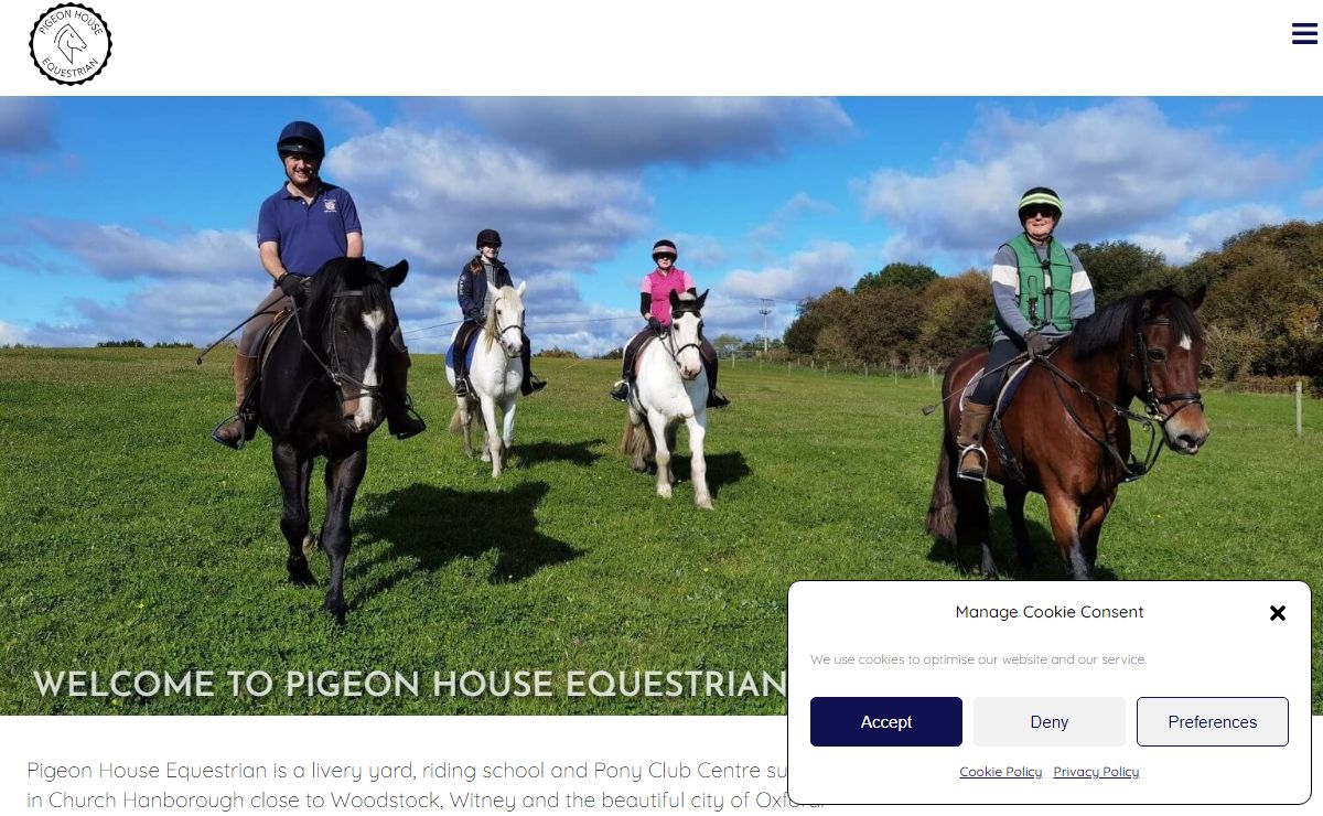 Pigeon House Equestrian: Livery Yard, Riding School, Pony Club Centre - Church Hanborough, Near Oxford