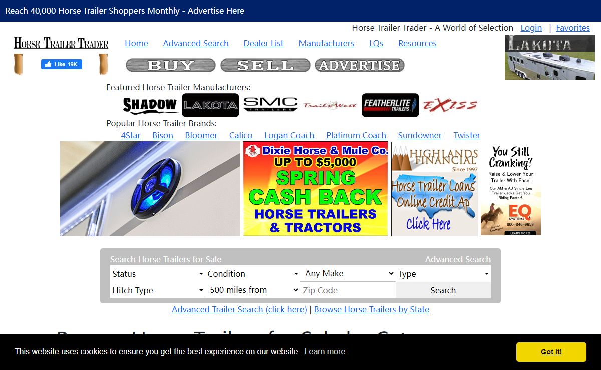Horse Trailer Trader: Sell or Buy New and Used Horse Trailers Online