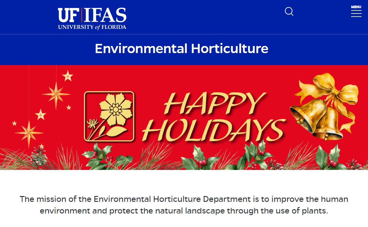Environmental Horticulture - University of Florida, Institute of Food and Agricultural Sciences - UF/IFAS