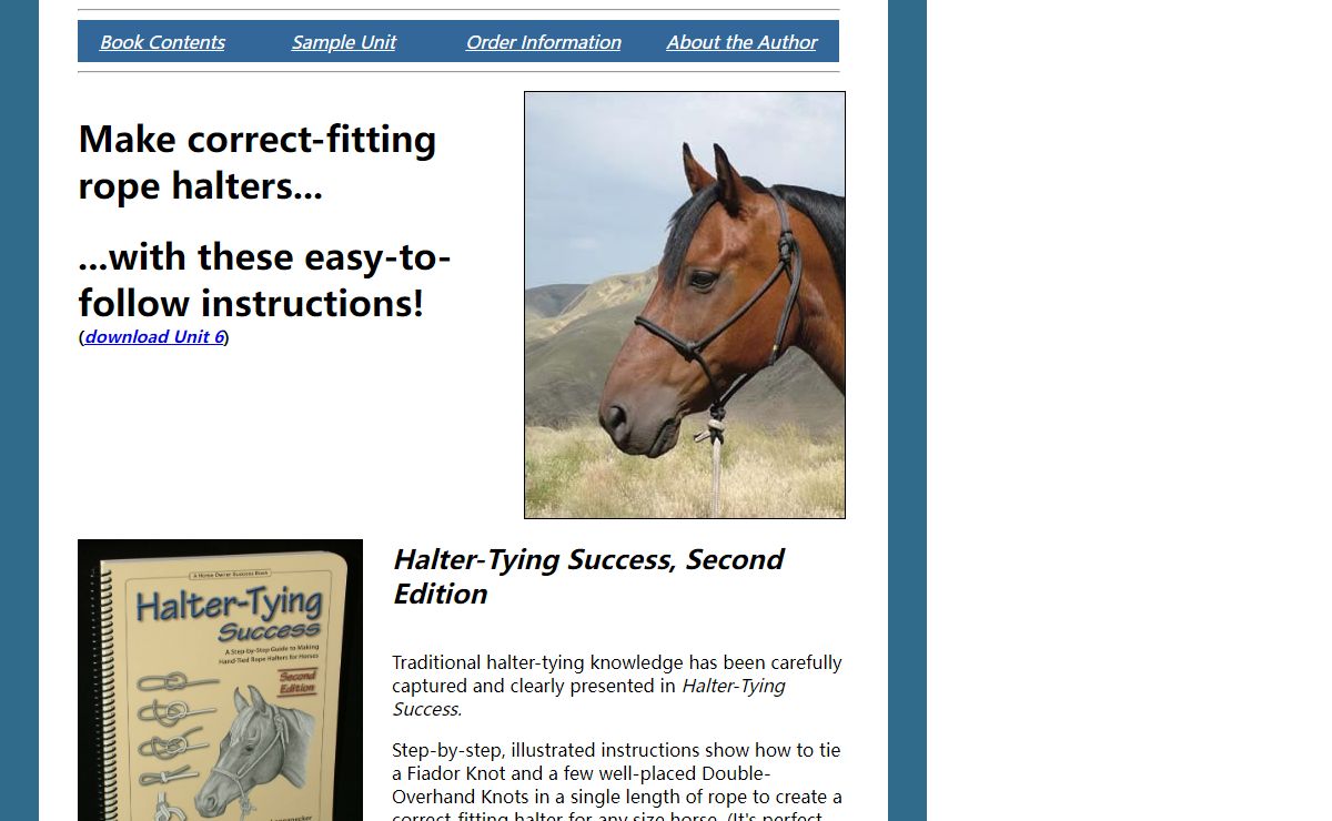 Halter-Tying Success - A Book on How to Make a Rope Halter for a Horse