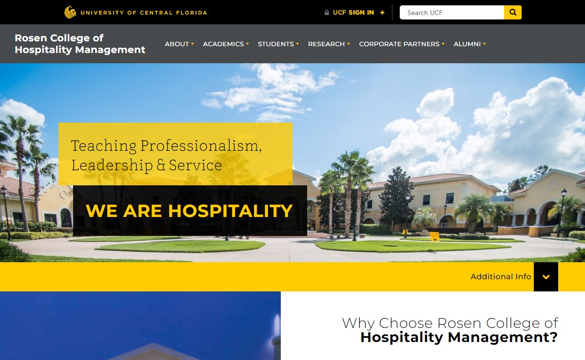 Rosen College of Hospitality Management – College of Hospitality Management Website