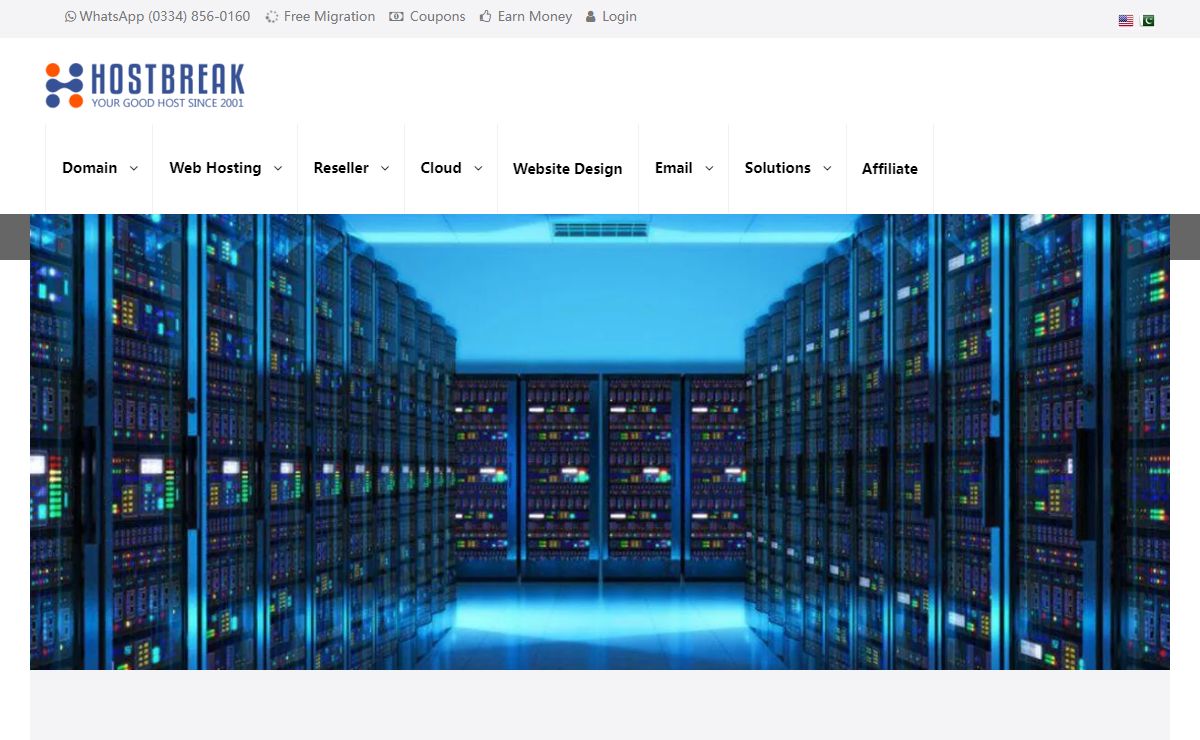 Web Hosting Pakistan - Pakistan Domain Hosting | Hostbreak