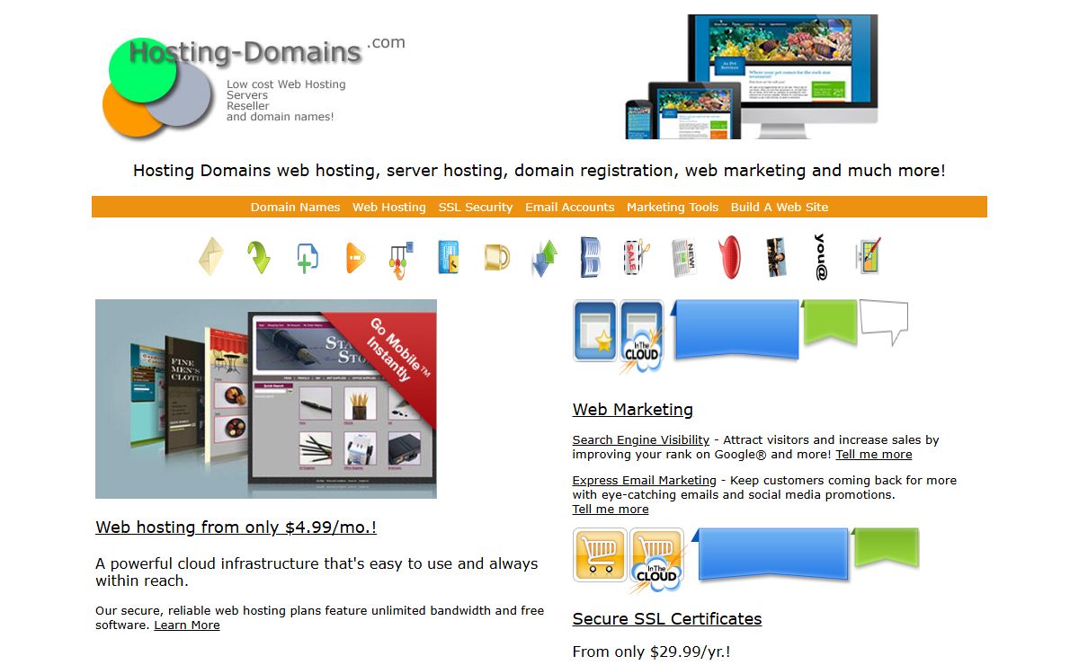 Hosting Domains Domain Names Web Hosting and Servers.