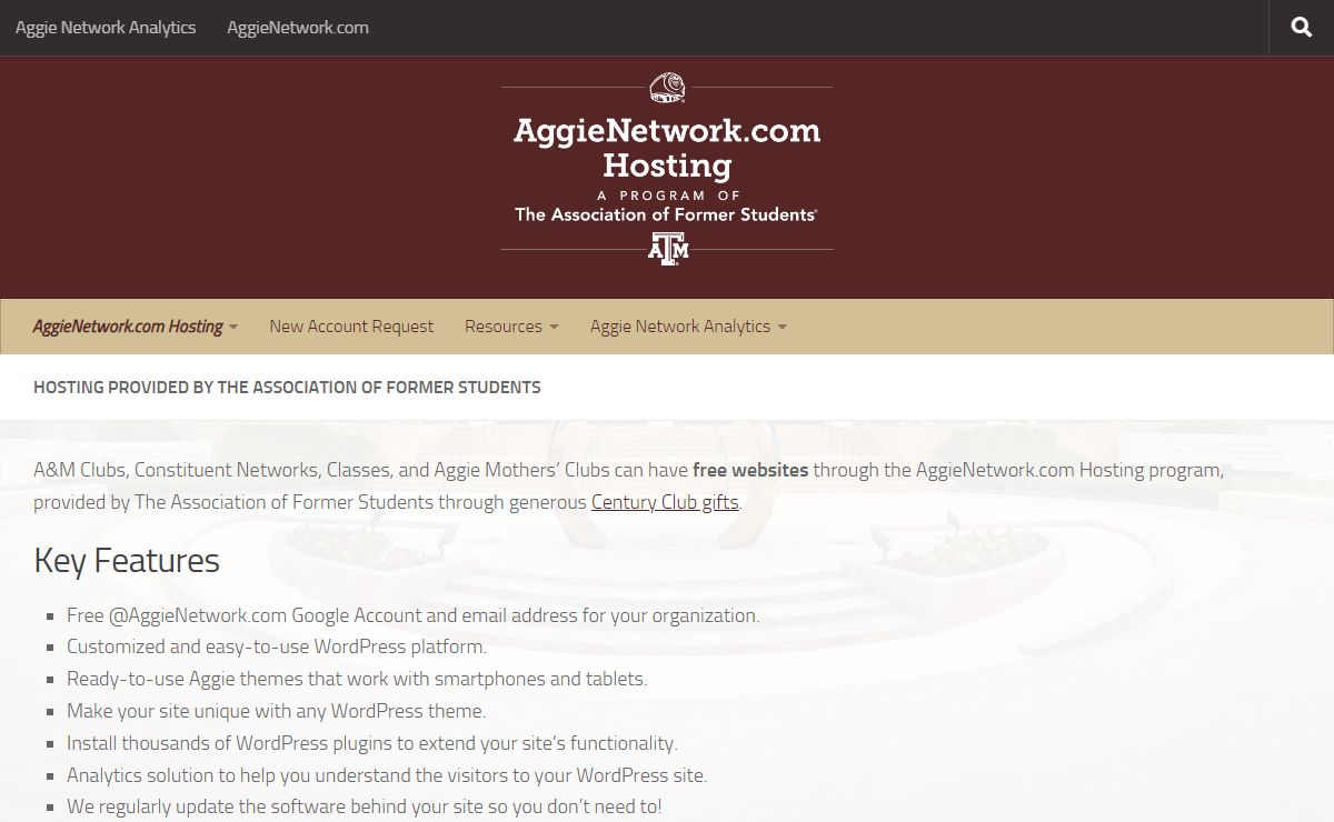 AggieNetwork.com Hosting