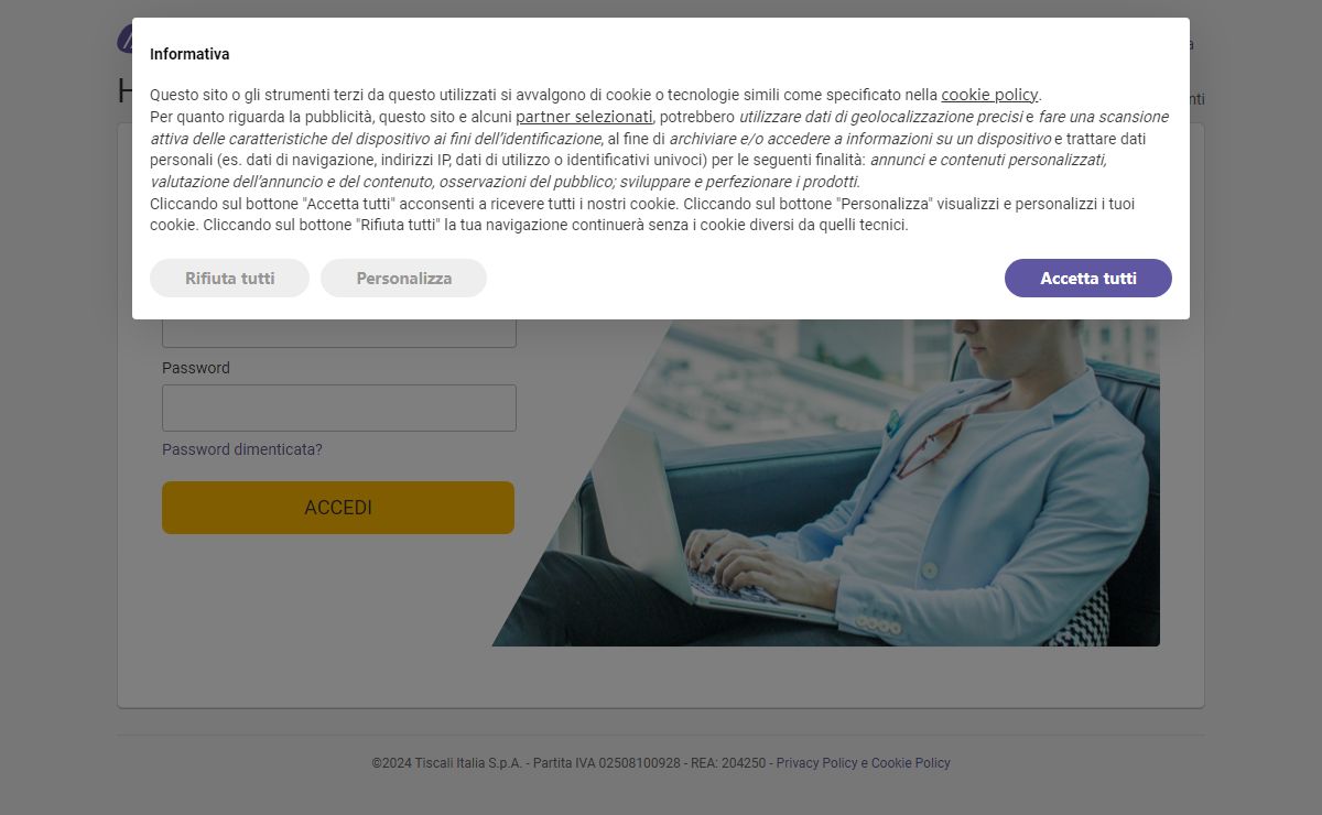 Dominio e Hosting Tiscali: l'esperienza di Tiscali, per il tuo sito