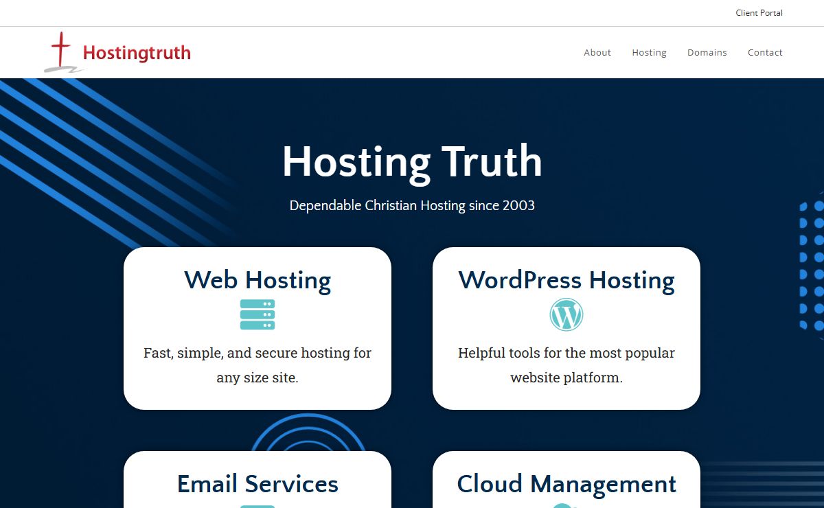 Hosting Truth – Dependable Christian Hosting Since 2003 – Dependable and affordable hosting with friendly support.