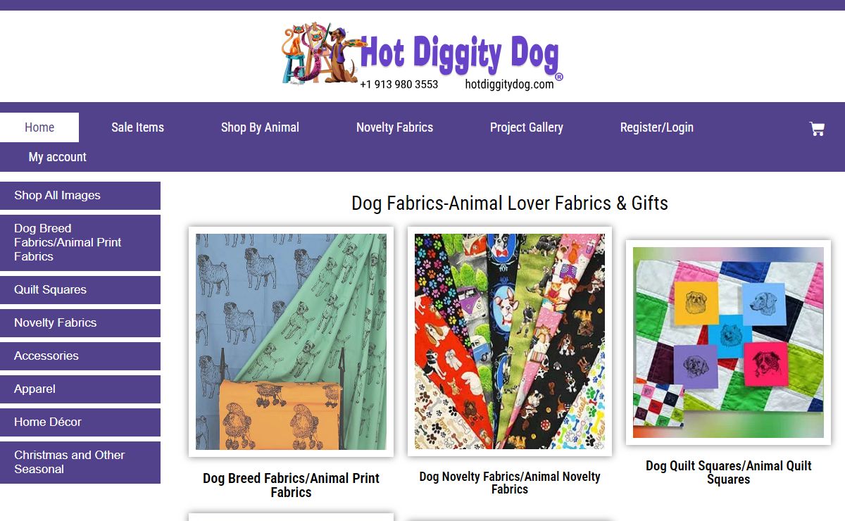 Dog Fabrics-Animal Lover Fabrics & Gifts - HotDiggityDog