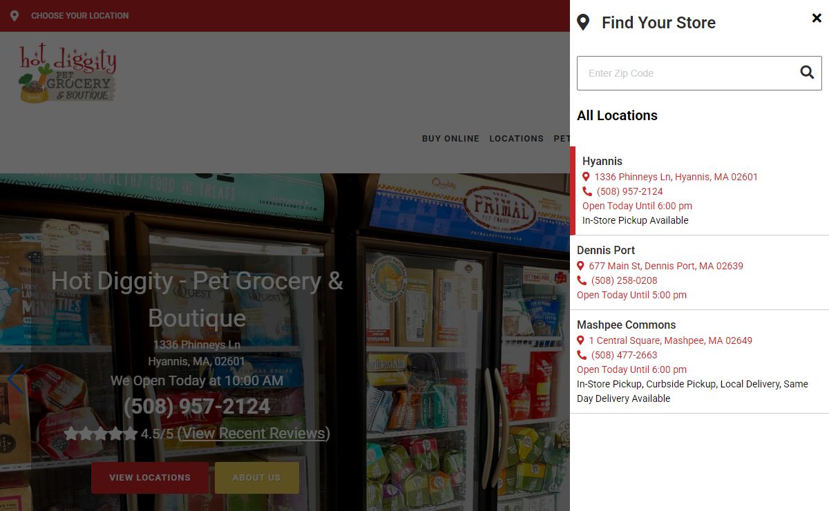 Hot Diggity Pet Grocery & Boutique Pet Food Supply Store Hyannis MA - Shop Now!