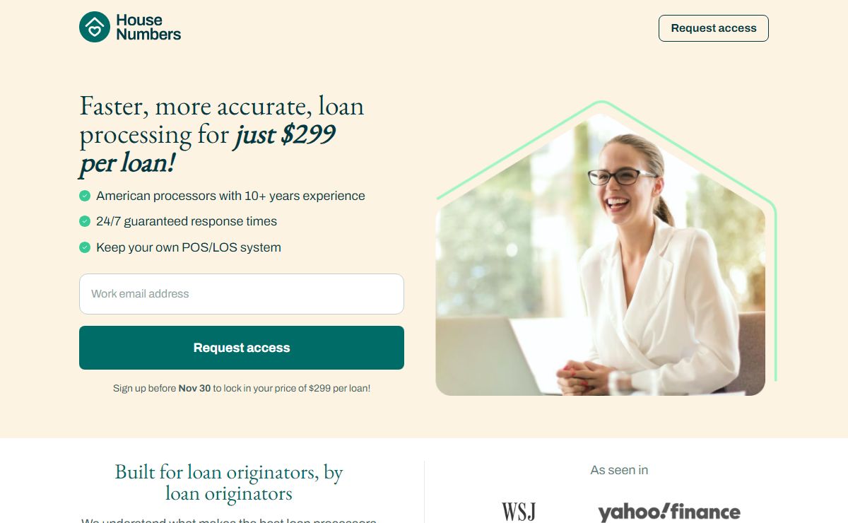Faster, more accurate, mortgage loan processing for just $299 per loan!