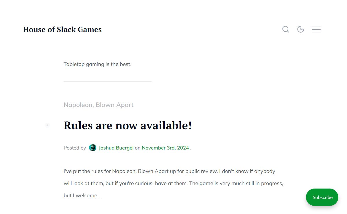 House of Slack Games
