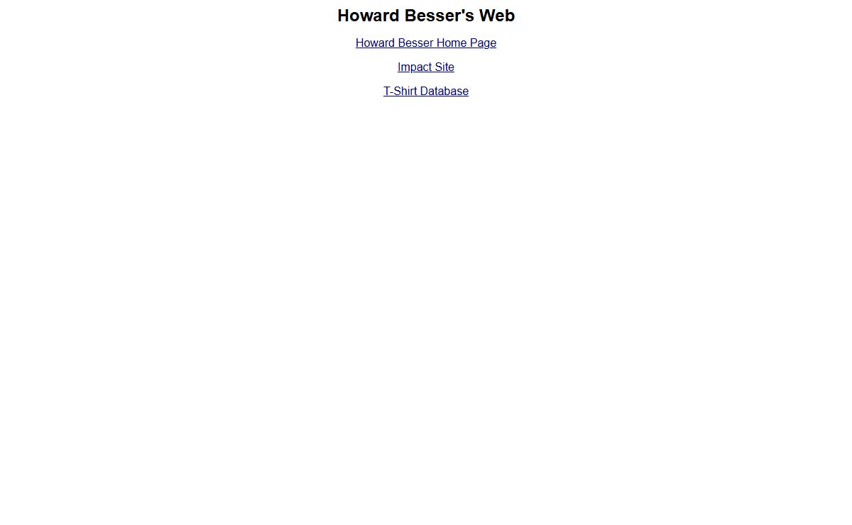 Howard Besser's Site