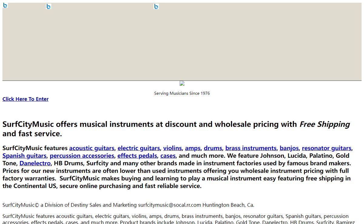 SurfCityMusic discount musical instrument dealer since 1976 featuring fast-free shipping
