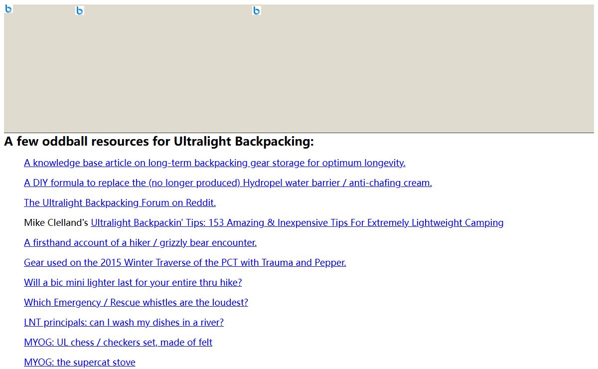 UL Backpacking stuff