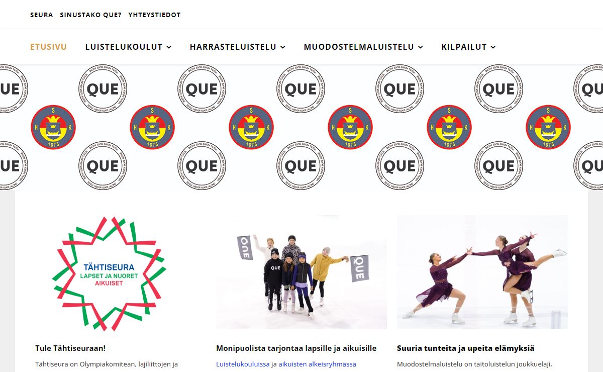 Tule mukaan HSK:n QUE-luisteluperheeseen ja opi luistelemaan!