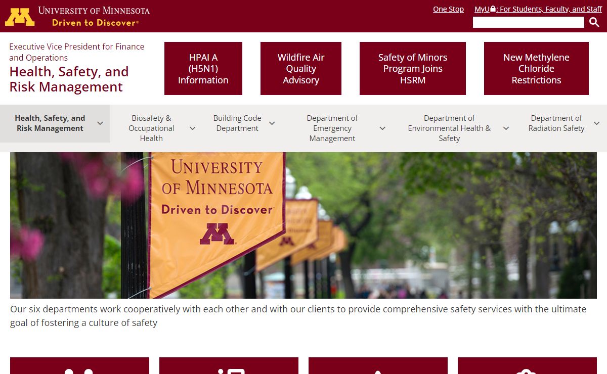 Health, Safety & Risk Management | UMN University Health & Safety