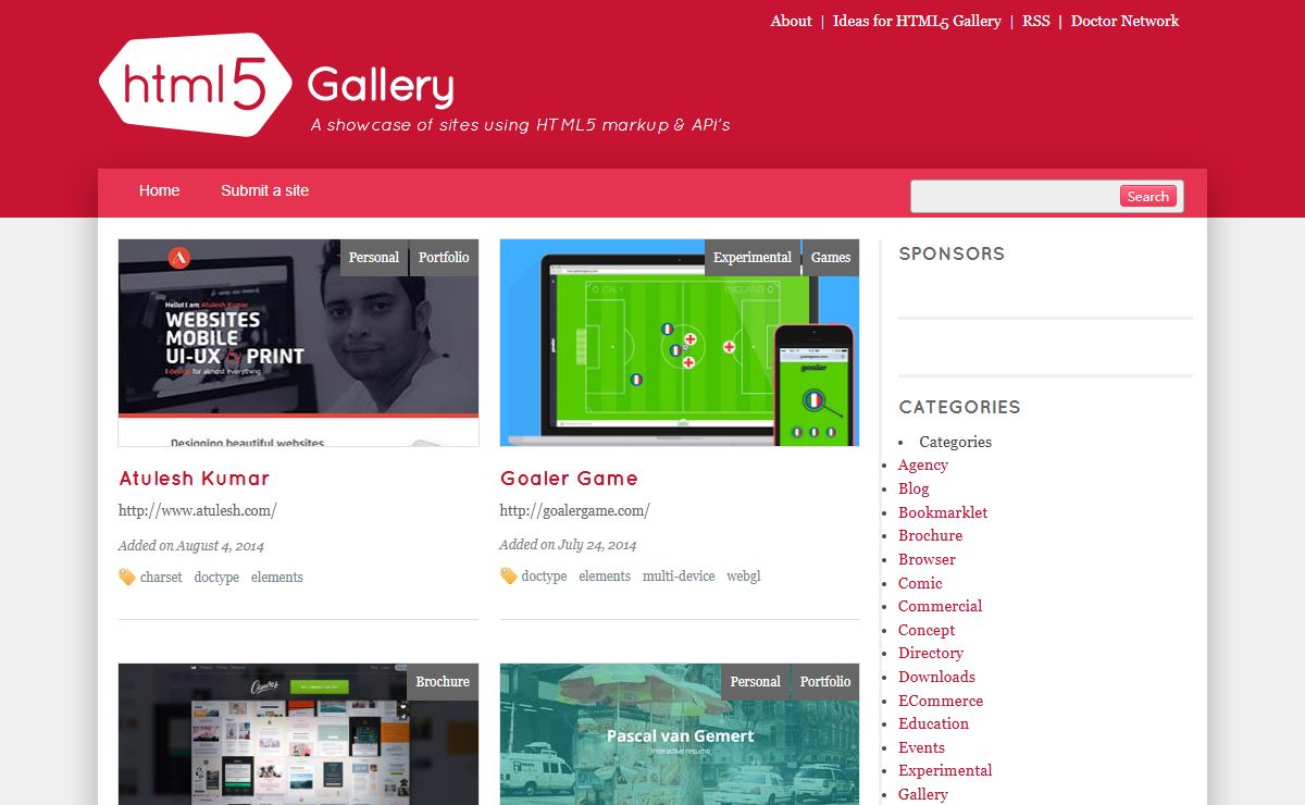 HTML5 Gallery | A showcase of sites using HTML5 markup