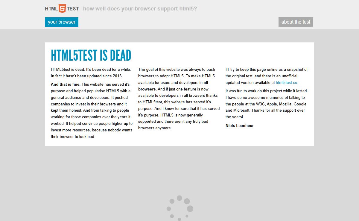 HTML5test - How well does your browser support HTML5?