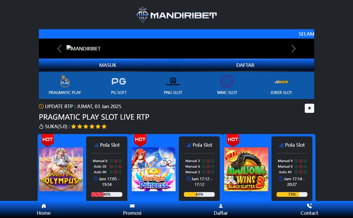MANDIRIBET RTP SLOT SITUS RESMI AKURAT
