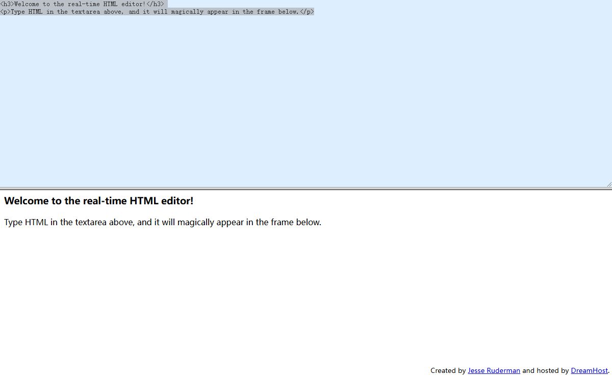 Real-time HTML Editor