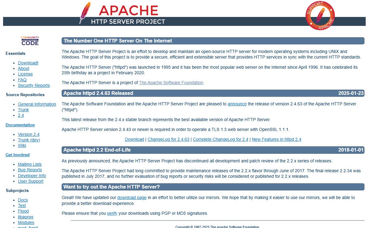 Welcome! - The Apache HTTP Server Project